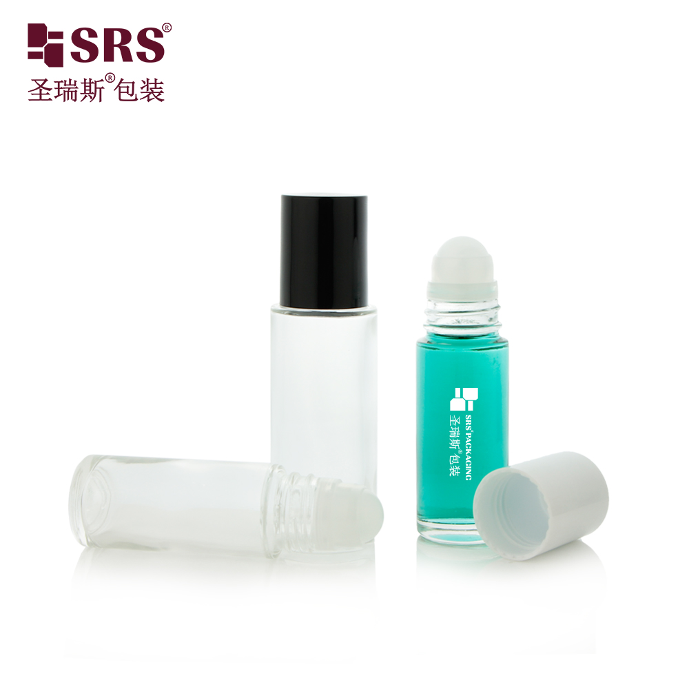 Wholesale 30ml 50ml Transparent Essential Oil Roller Bottle Round 1oz Roll on Glass Bottles