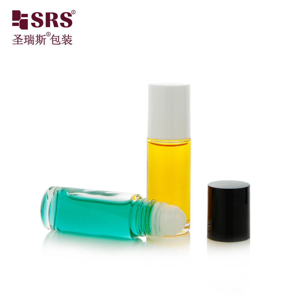 Wholesale 30ml 50ml Transparent Essential Oil Roller Bottle Round 1oz Roll on Glass Bottles