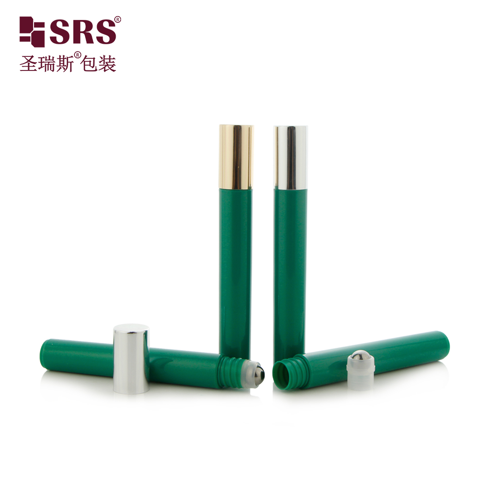 Long and Thin 10ml Small Plastic Perfume PP Underarm Roller Ball Mini Roll on Bottle