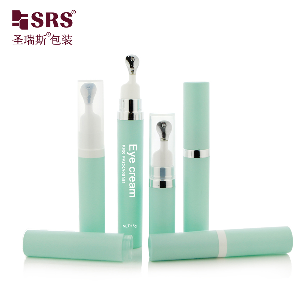 7.5ml 10ml 15ml Cosmetic Disposable Airless Syringe Bottle With Different Massage Pump Head