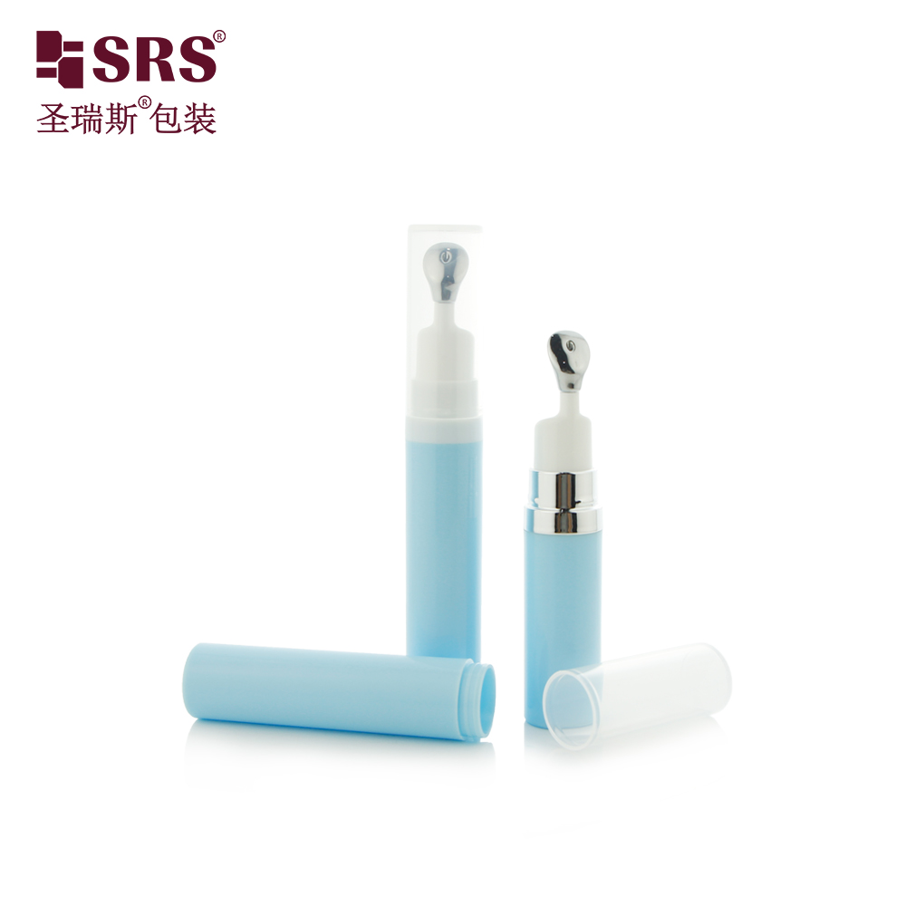 7.5ml 10ml 15ml Cosmetic Disposable Airless Syringe Bottle With Different Massage Pump Head