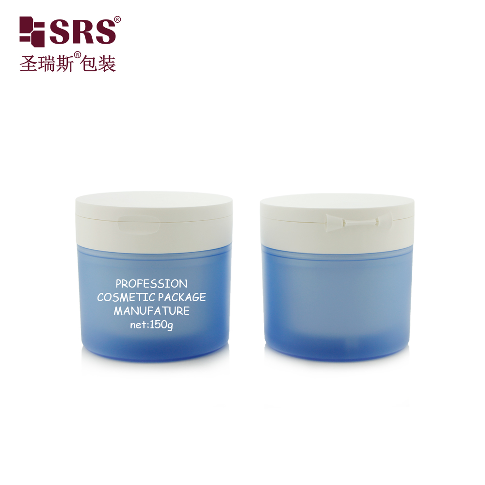 Empty White PP Plastic Jar Container with Spoon Tweezers for Salicylic Acid Pads