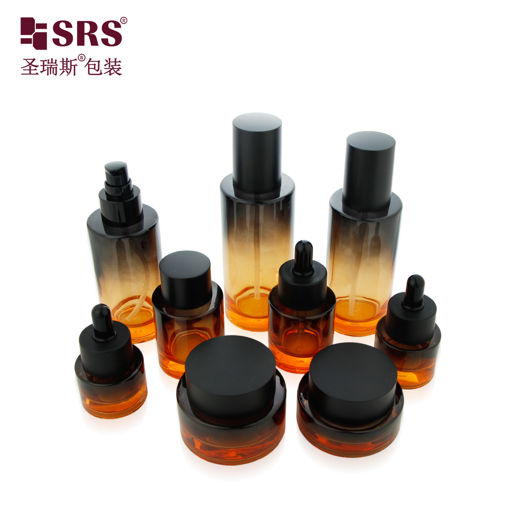 15ml 20ml 40ml 50ml 100ml 120ml 150ml Coating Spraying Gradient Empty Glass Bottle With Dropper Lotion Closures