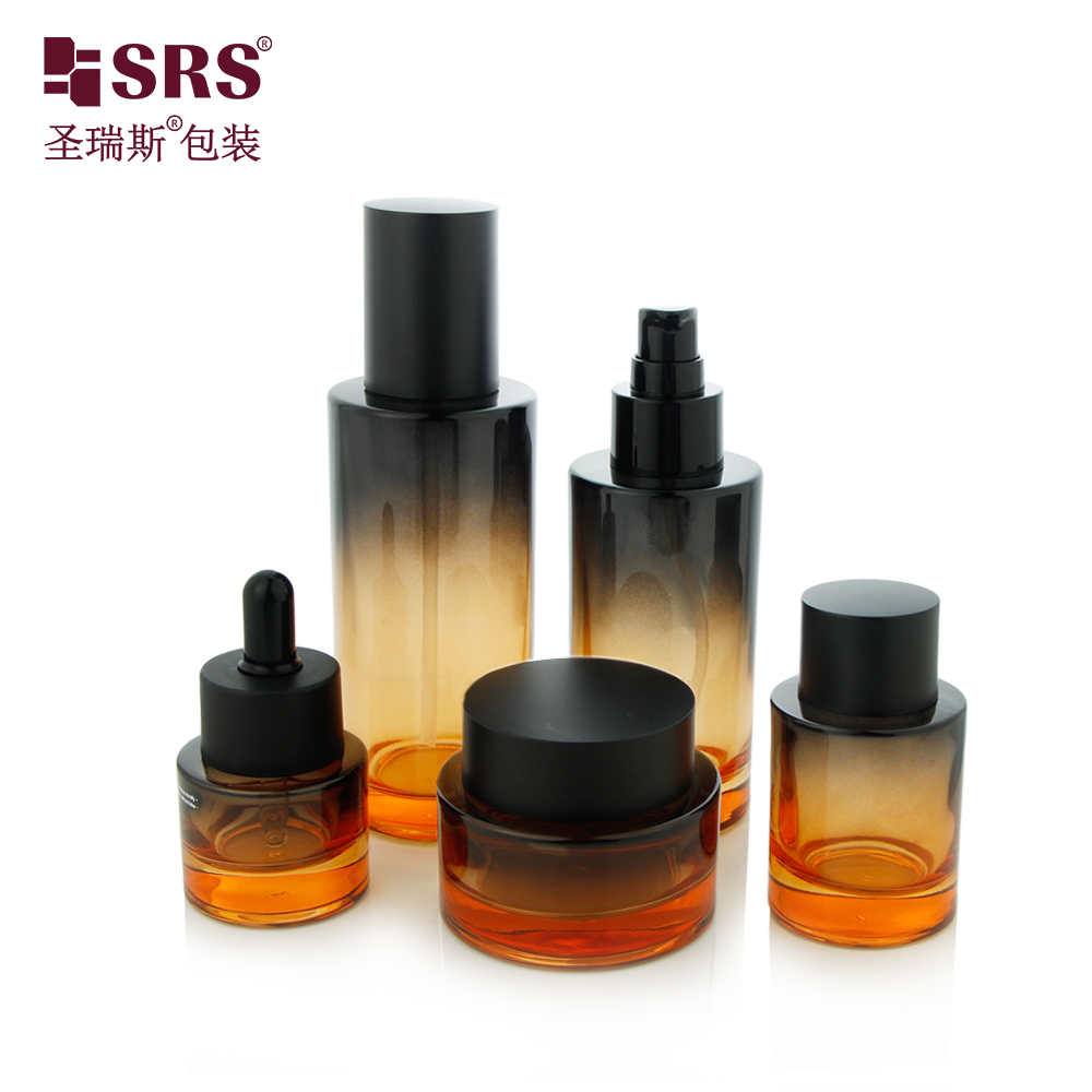 15ml 20ml 40ml 50ml 100ml 120ml 150ml Coating Spraying Gradient Empty Glass Bottle With Dropper Lotion Closures