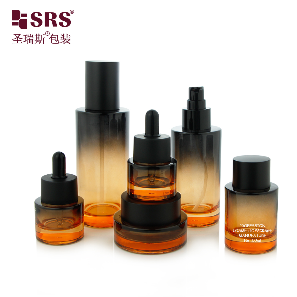 15ml 20ml 40ml 50ml 100ml 120ml 150ml Coating Spraying Gradient Empty Glass Bottle With Dropper Lotion Closures