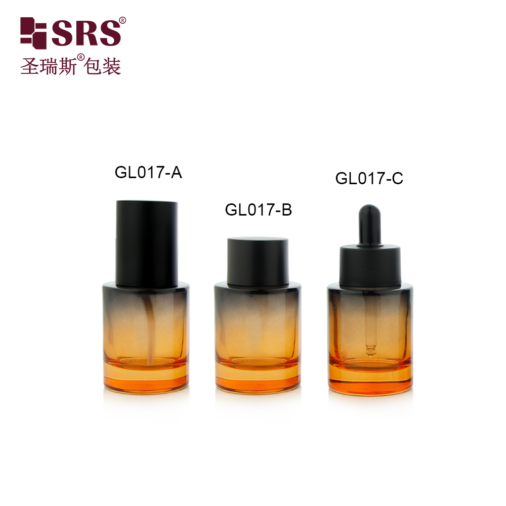 15ml 20ml 40ml 50ml 100ml 120ml 150ml Coating Spraying Gradient Empty Glass Bottle With Dropper Lotion Closures