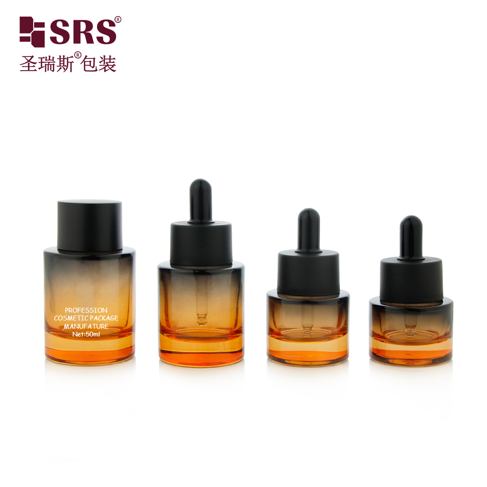 15ml 20ml 40ml 50ml 100ml 120ml 150ml Coating Spraying Gradient Empty Glass Bottle With Dropper Lotion Closures