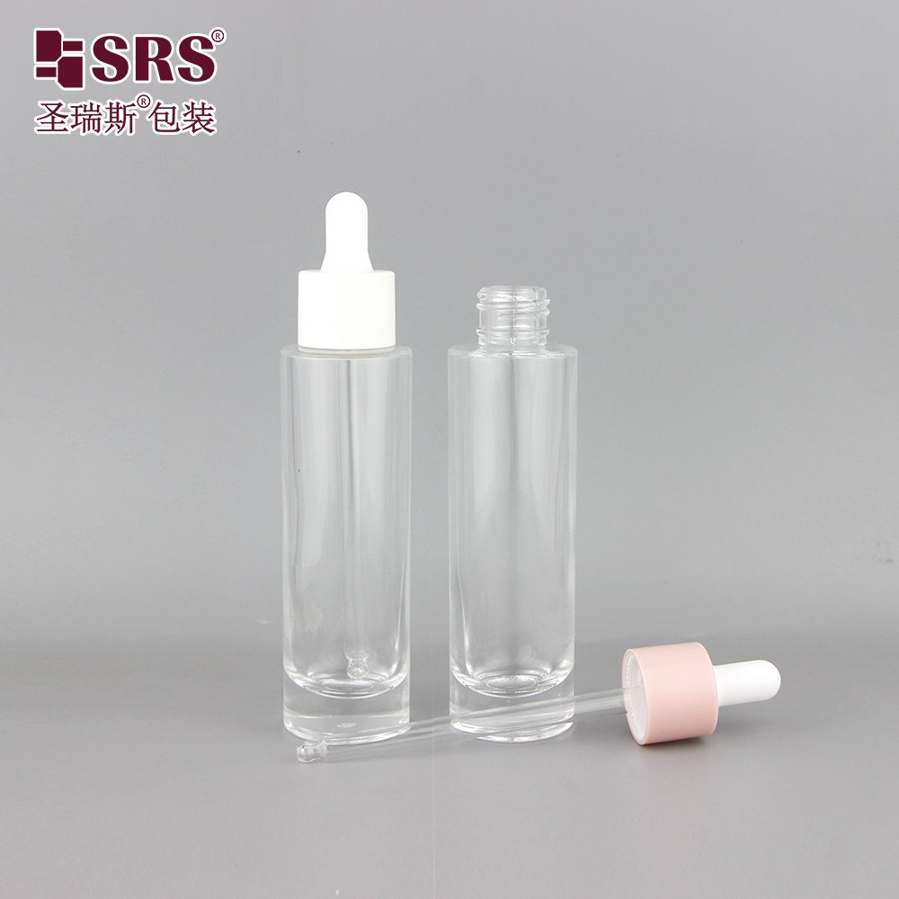 Wholesale 50ml Empty Custom Luxury Color Essential Oil Glass Dropper Bottle
