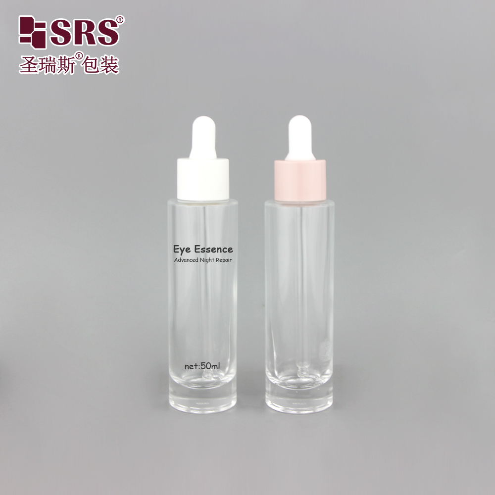 Wholesale 50ml Empty Custom Luxury Color Essential Oil Glass Dropper Bottle
