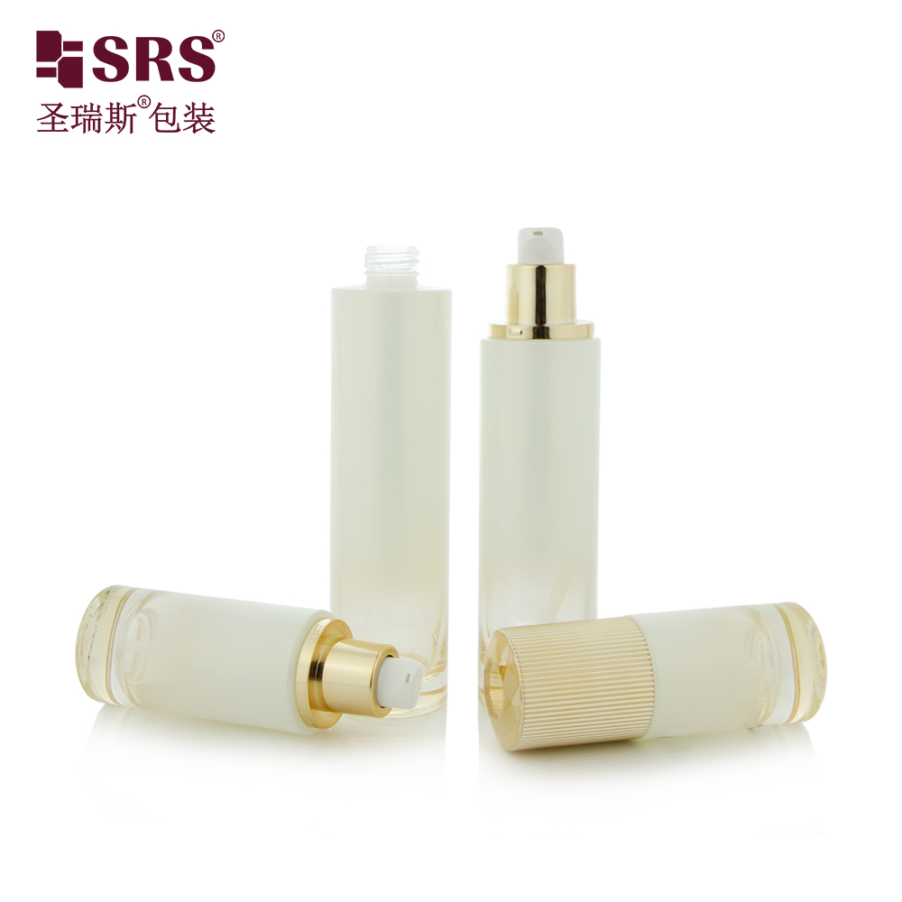 30ml 50ml 100ml 120ml Custom Gold Luxury Glass Lotion Bottle for Skin Care Packaging