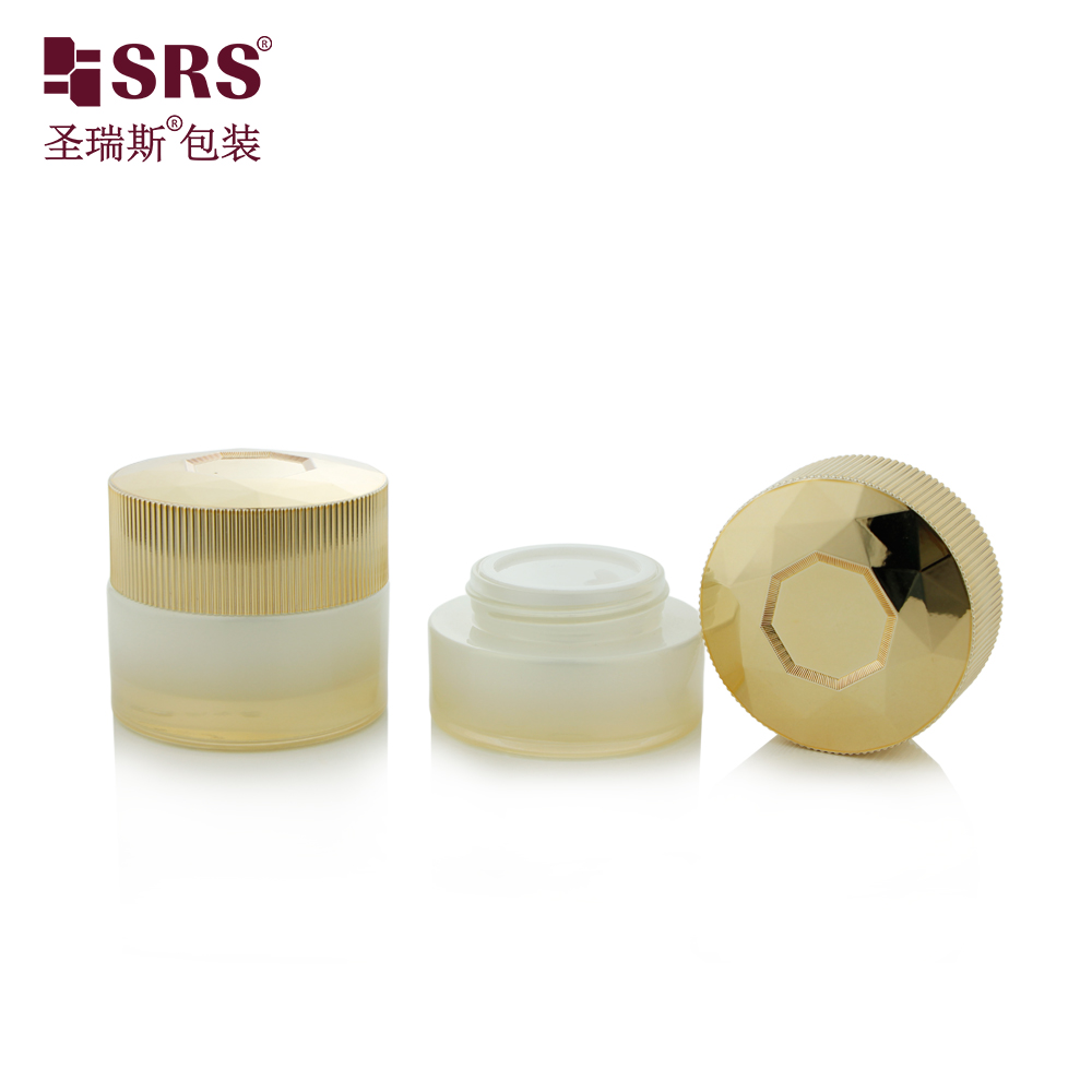 Body Scrub Packaging 30g 50g Cosmetic Cream Glass Jar for Skin Care 