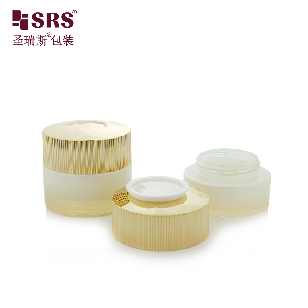 Body Scrub Packaging 30g 50g Cosmetic Cream Glass Jar for Skin Care 