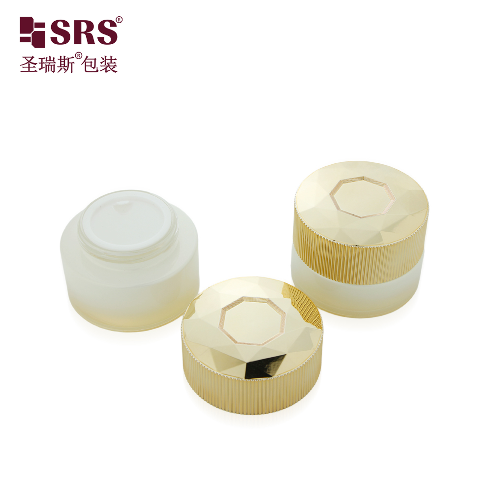 Body Scrub Packaging 30g 50g Cosmetic Cream Glass Jar for Skin Care 