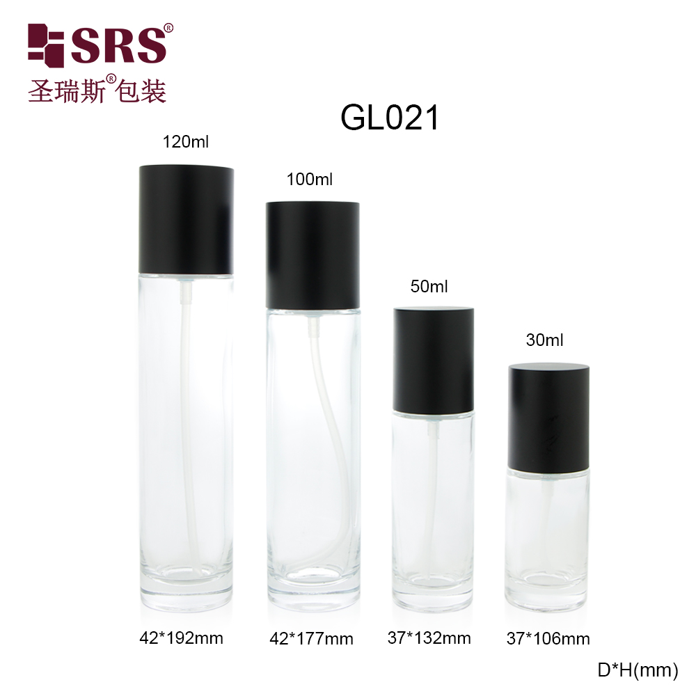 Skin Care 30ml 50ml 100ml 120ml Luxury Cosmetics Packaging Face Cream Glass Lotion Pump Bottle 