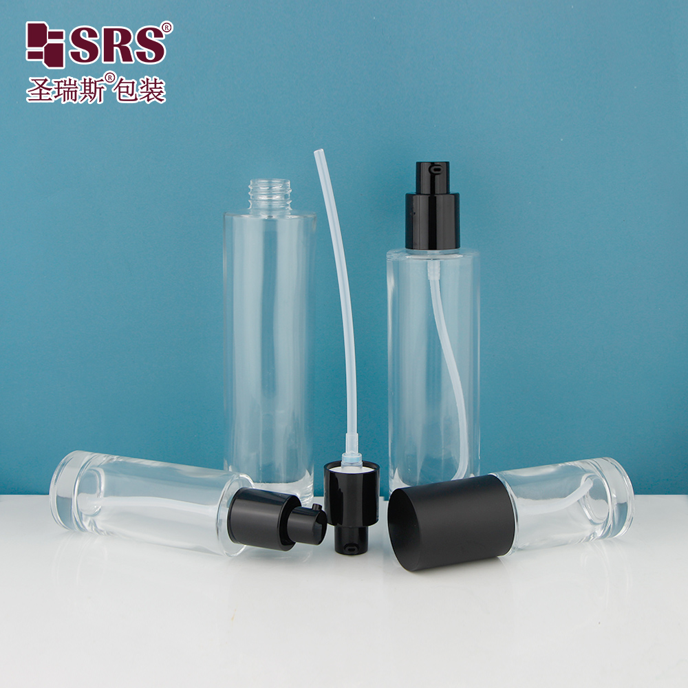 Skin Care 30ml 50ml 100ml 120ml Luxury Cosmetics Packaging Face Cream Glass Lotion Pump Bottle 
