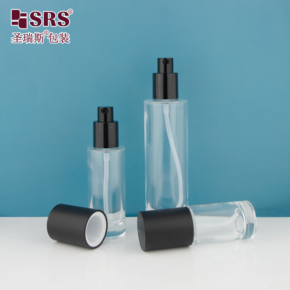 Skin Care 30ml 50ml 100ml 120ml Luxury Cosmetics Packaging Face Cream Glass Lotion Pump Bottle 