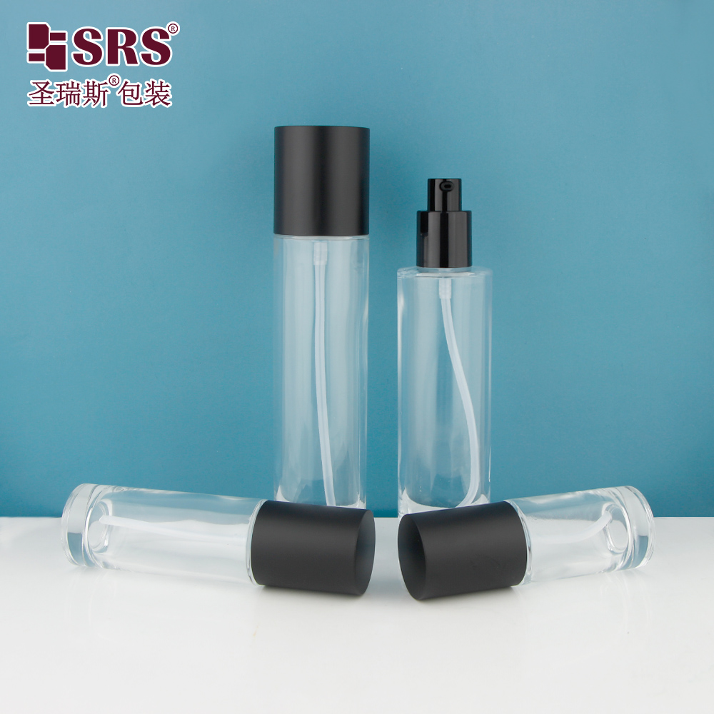 Skin Care 30ml 50ml 100ml 120ml Luxury Cosmetics Packaging Face Cream Glass Lotion Pump Bottle 