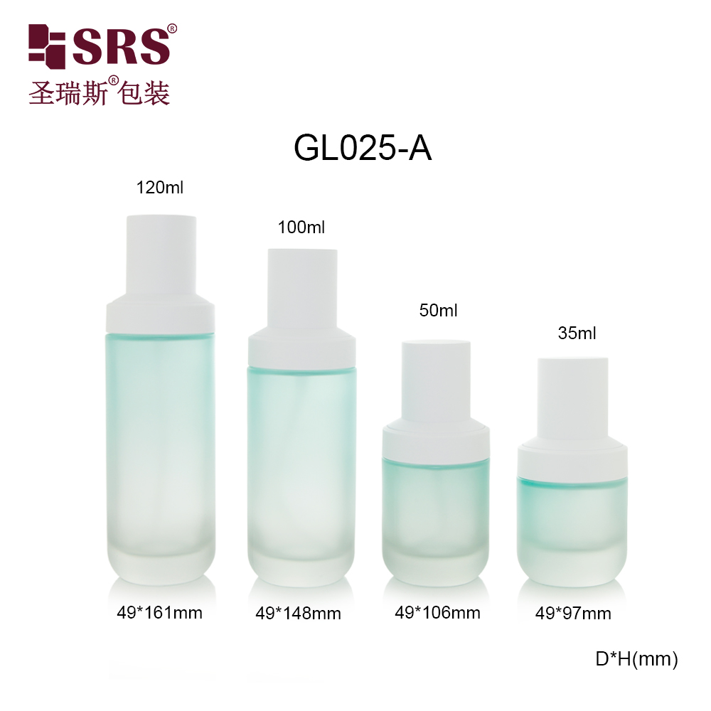35ml 50ml 100ml 120ml Thick Cosmetic Container Glass Skincare Serum Oil Dropper Bottle and Lotion Bottle