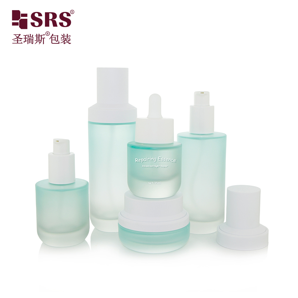 35ml 50ml 100ml 120ml Thick Cosmetic Container Glass Skincare Serum Oil Dropper Bottle and Lotion Bottle
