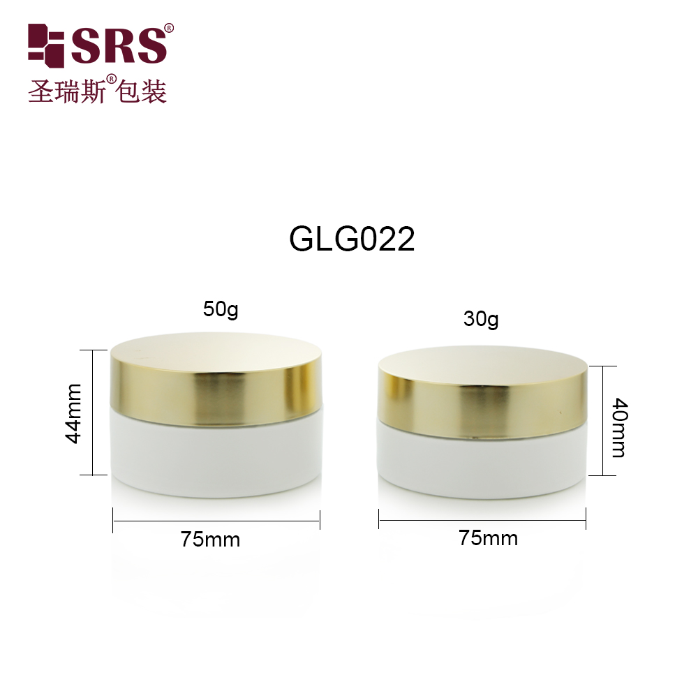 Frosted Glass Cosmetic Body Cream Jars 30g 50g 120g Thick Bottom Face Cream Container Glass Jars