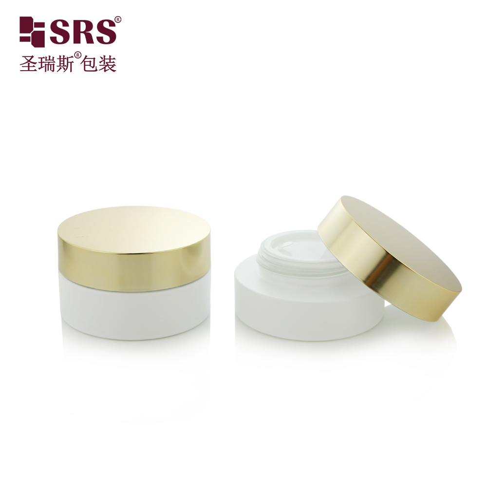 Frosted Glass Cosmetic Body Cream Jars 30g 50g 120g Thick Bottom Face Cream Container Glass Jars