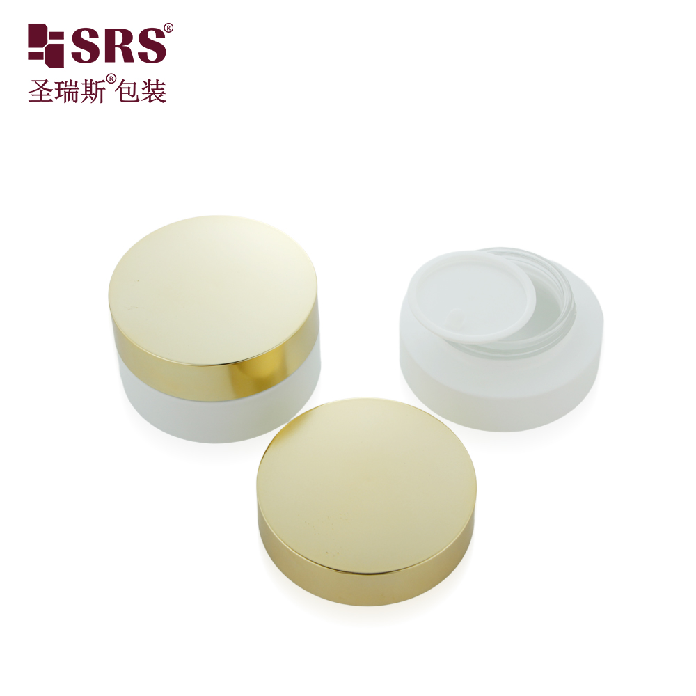 Frosted Glass Cosmetic Body Cream Jars 30g 50g 120g Thick Bottom Face Cream Container Glass Jars