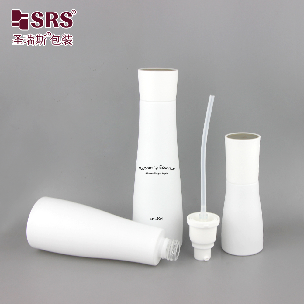 New Luxury White Frosted 30ml Serum Cosmetic Packaging Sets Skincare Glass Jar Cream Container and Lotion Pump Bottles