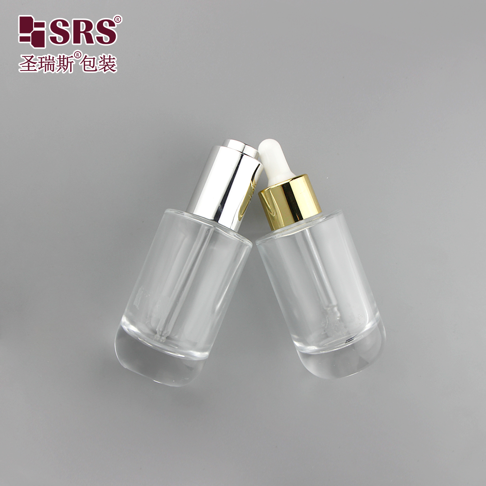 New Arrival Clear Cosmetic Serum Drppper Glass Cream Bottles for Essential oil
