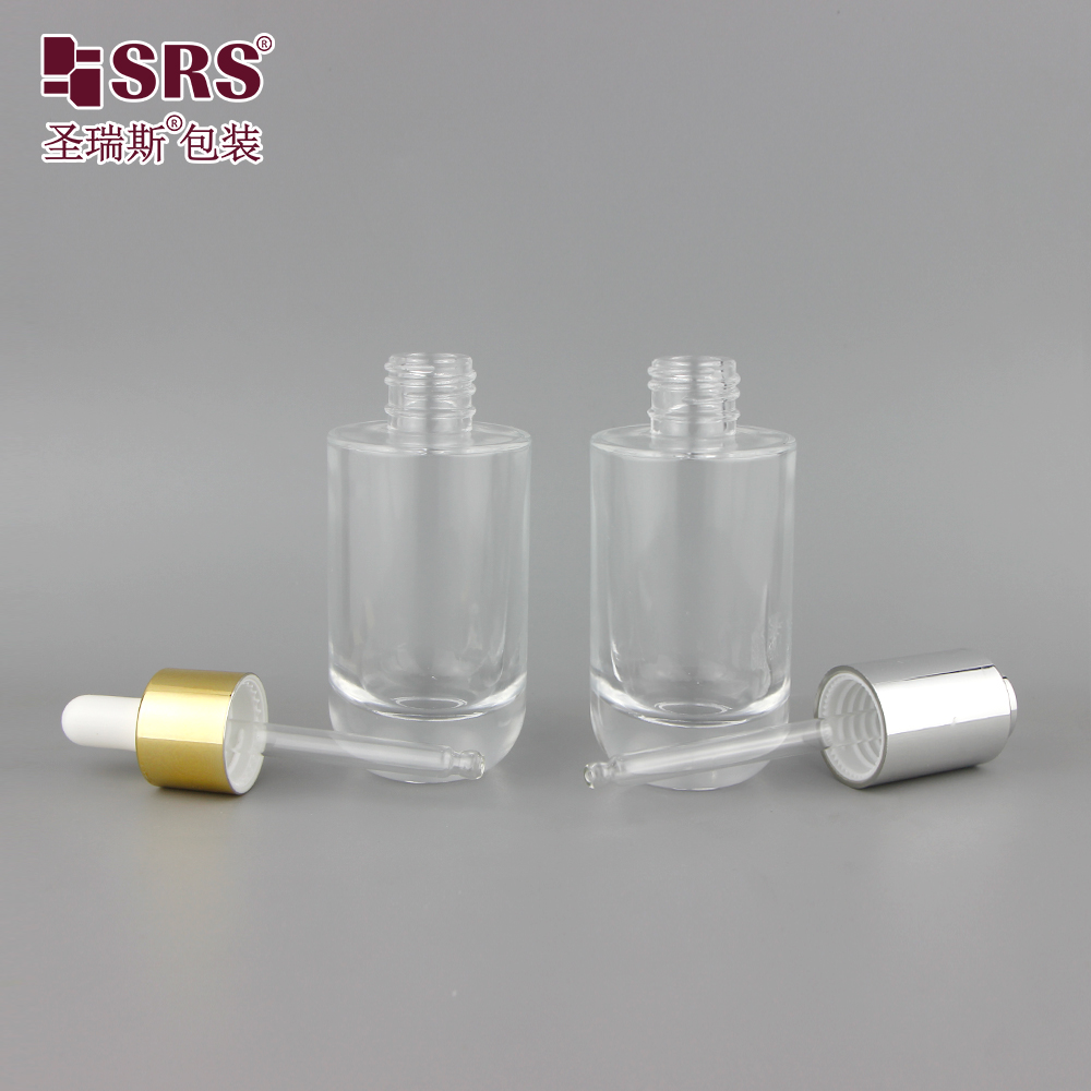 New Arrival Clear Cosmetic Serum Drppper Glass Cream Bottles for Essential oil