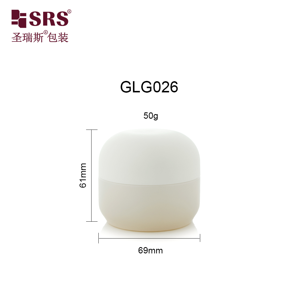 Wholesale Thick Bottom 50g Frosted Cosmetic Glass Face Eye Cream Jars with White Lid