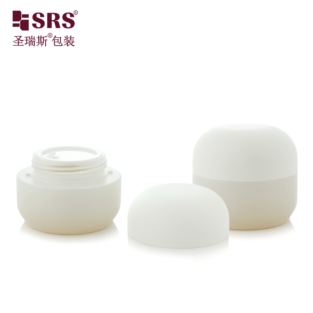 Wholesale Thick Bottom 50g Frosted Cosmetic Glass Face Eye Cream Jars with White Lid