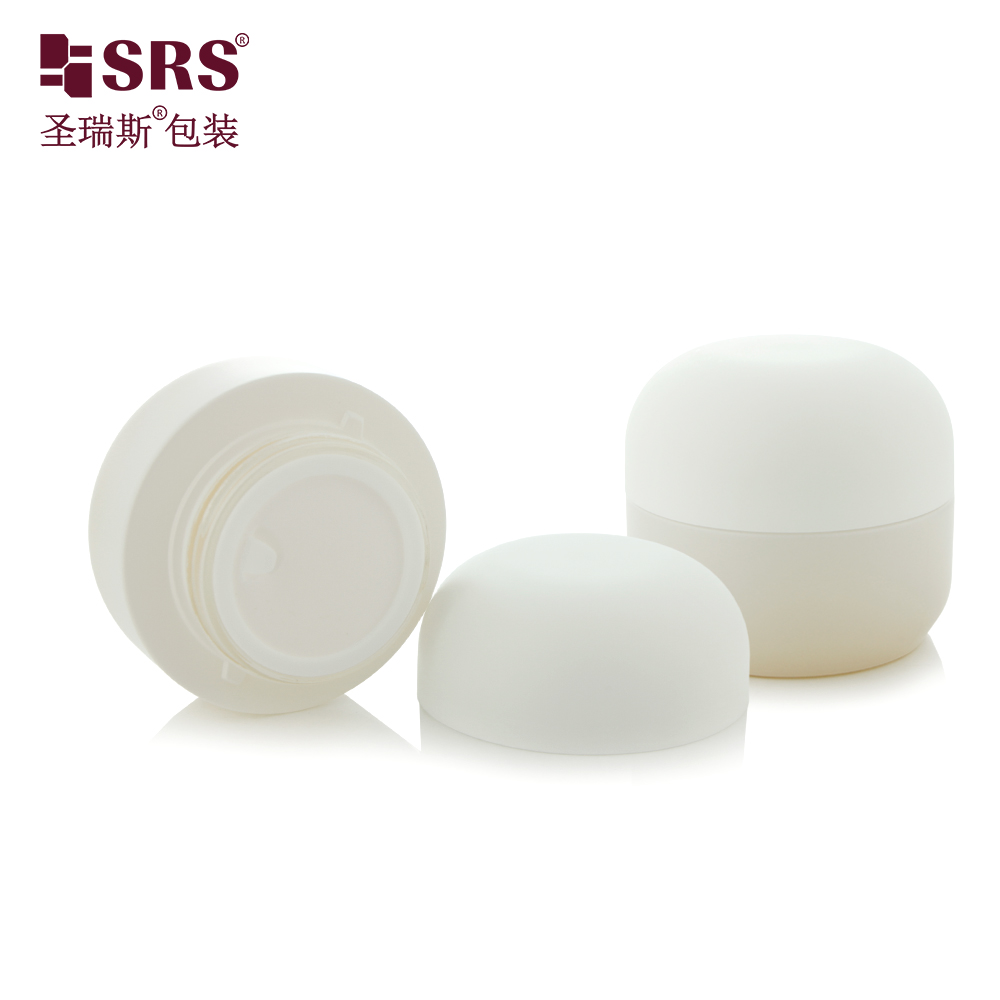 Wholesale Thick Bottom 50g Frosted Cosmetic Glass Face Eye Cream Jars with White Lid