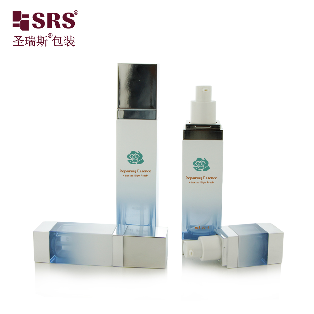 China Factory Wholesale Silver Cap Frosted Cosmetic Glass Bottle Packaging Jars and Bottle Supplier