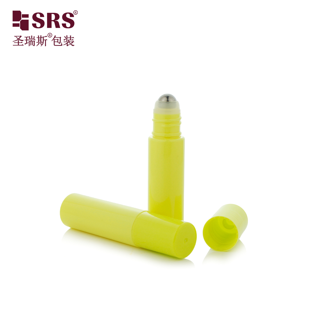 Portable size plastic 1/3 oz mini size pocket PET elegant no leakage roller bottle for serum