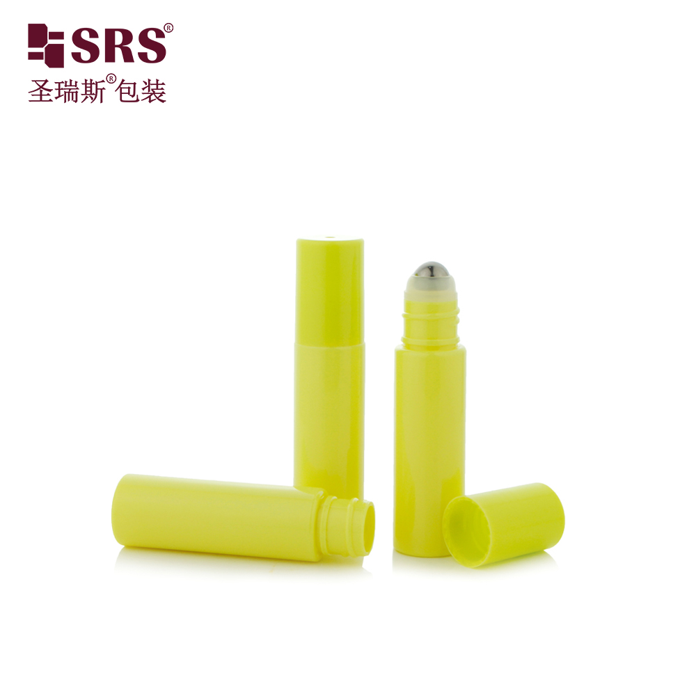 Portable size plastic 1/3 oz mini size pocket PET elegant no leakage roller bottle for serum