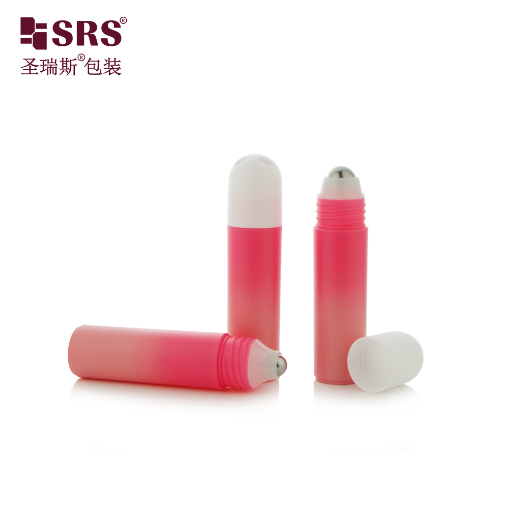 SRS Factory Price Empty PP Frosted 20ml Steel Plastic Roller Ball Roll On Bottle