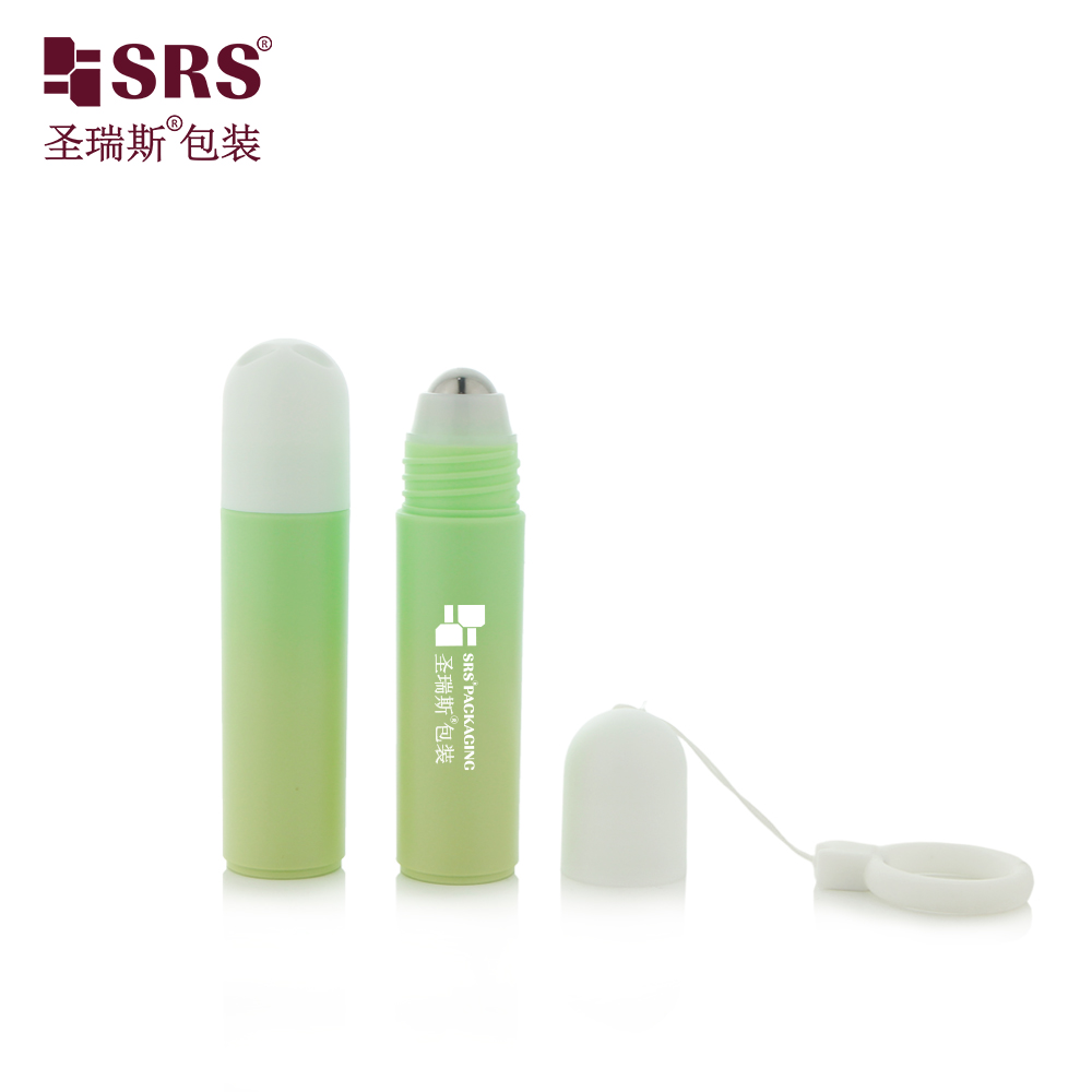 SRS Factory Price Empty PP Frosted 20ml Steel Plastic Roller Ball Roll On Bottle