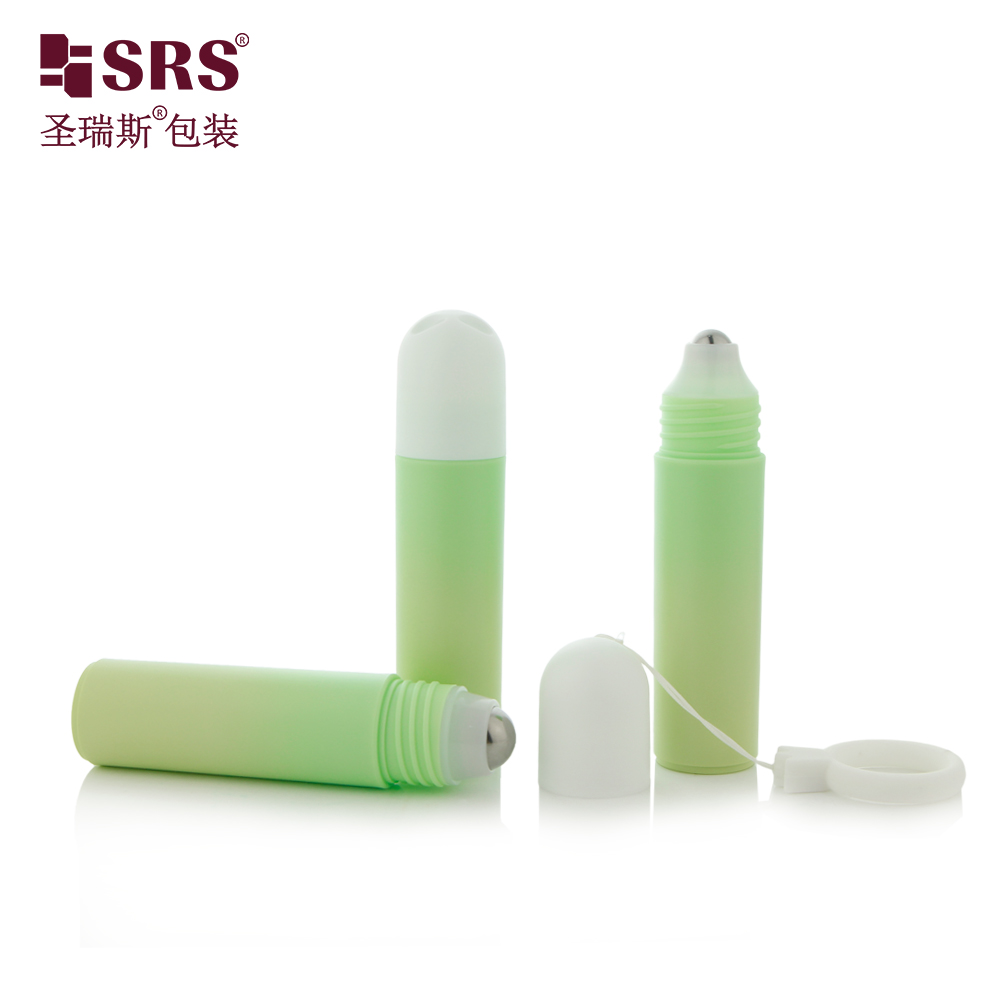 SRS Factory Price Empty PP Frosted 20ml Steel Plastic Roller Ball Roll On Bottle