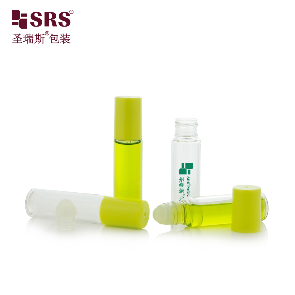 Portable size plastic 1/3 oz mini size pocket PET elegant no leakage roller bottle for serum