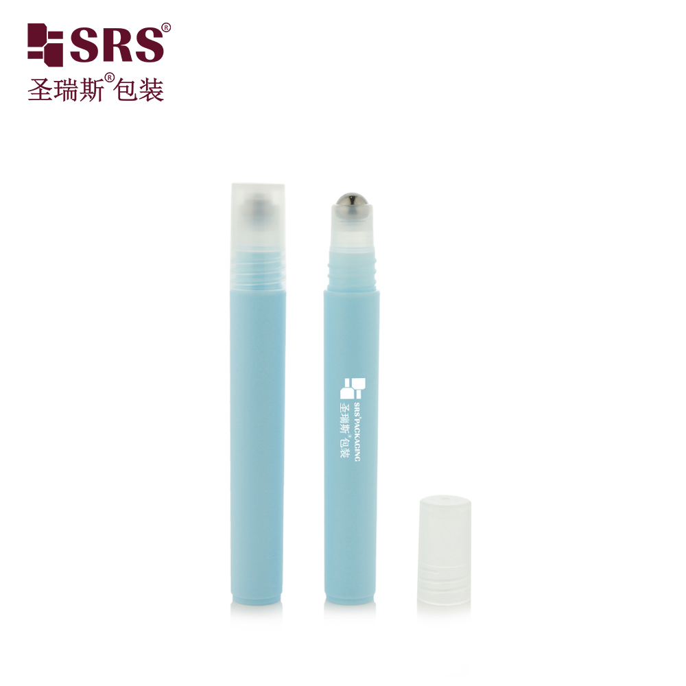 10ml Perfume Bottles Small Size Roll on Bottle Cosmetic Packing Plastic Steel Roller Bottles