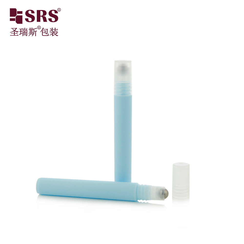 10ml Perfume Bottles Small Size Roll on Bottle Cosmetic Packing Plastic Steel Roller Bottles