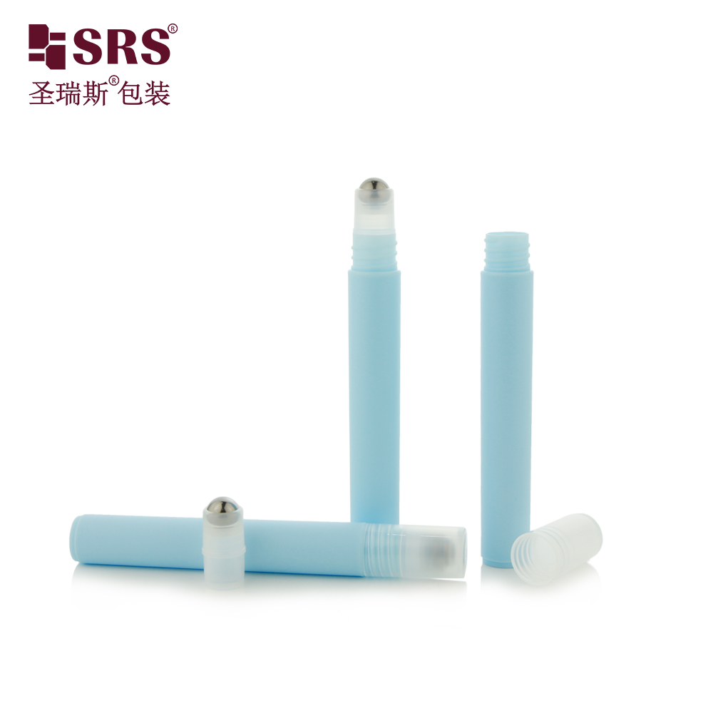 10ml Perfume Bottles Small Size Roll on Bottle Cosmetic Packing Plastic Steel Roller Bottles