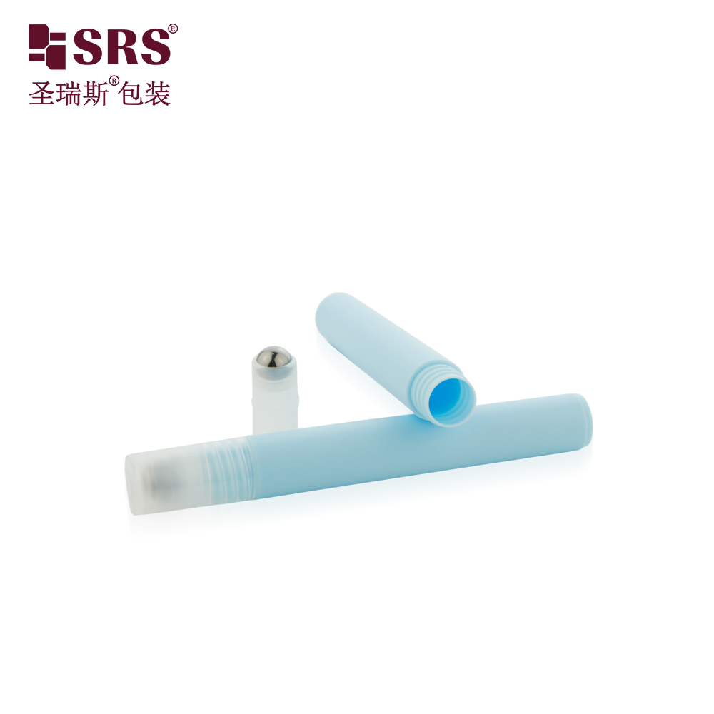 10ml Perfume Bottles Small Size Roll on Bottle Cosmetic Packing Plastic Steel Roller Bottles