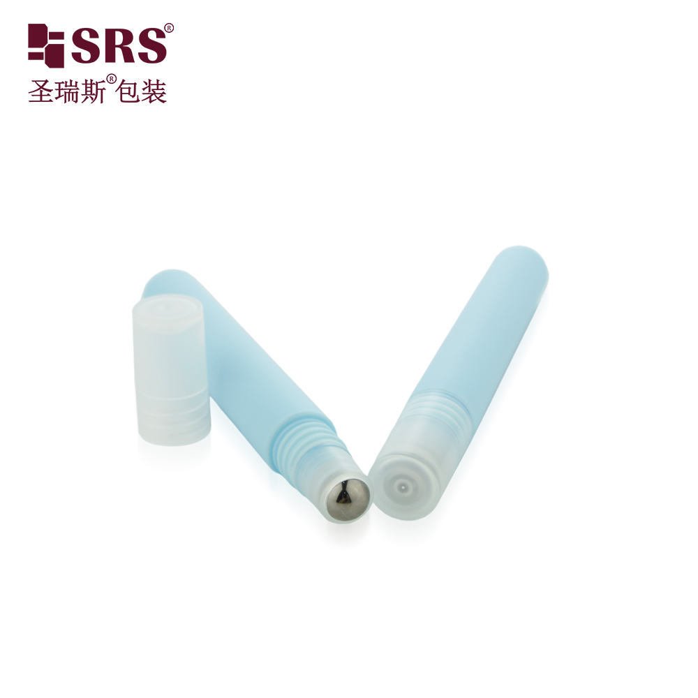 10ml Perfume Bottles Small Size Roll on Bottle Cosmetic Packing Plastic Steel Roller Bottles