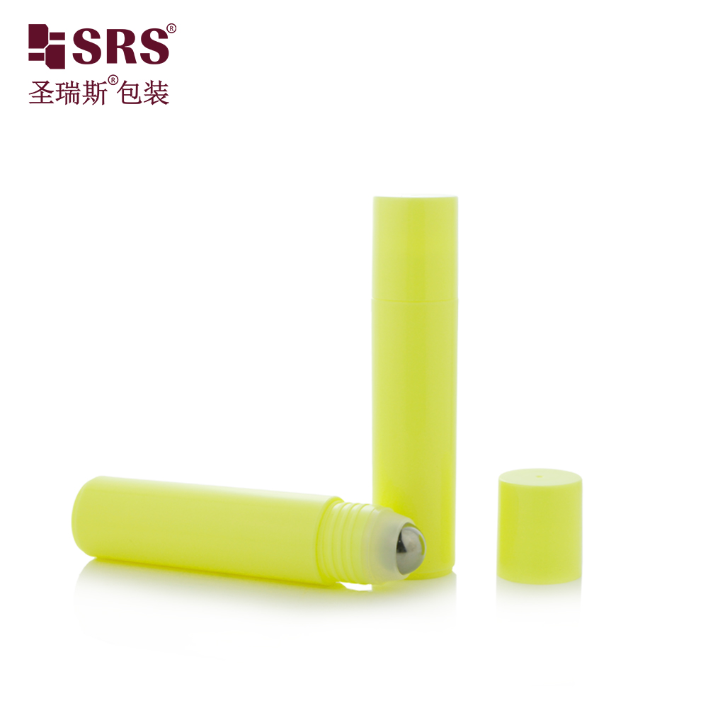 PP Recycled Plastic Roll on Bottle With Big Steel Roller Ball for Hair Tonic Oil
