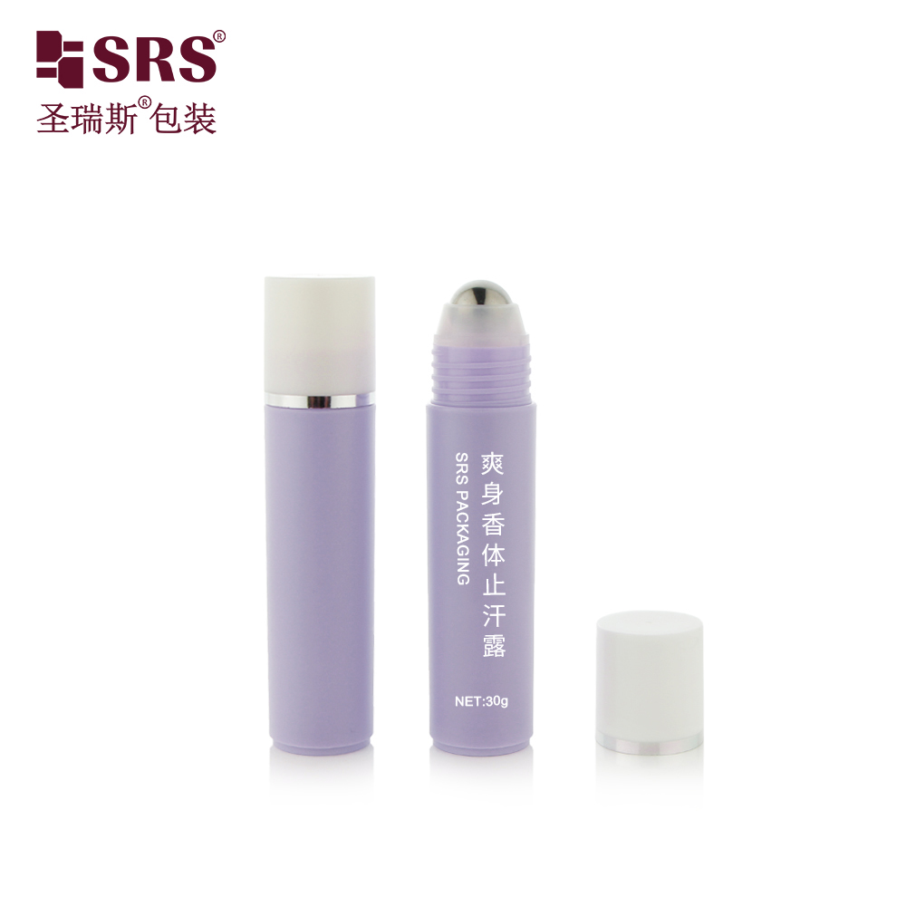 PP Recycled Plastic Roll on Bottle With Big Steel Roller Ball for Hair Tonic Oil