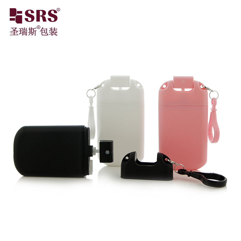 Custom Color 30ml Pink Black White Plastic Credit Card Perfume Spray Bottle with Hook