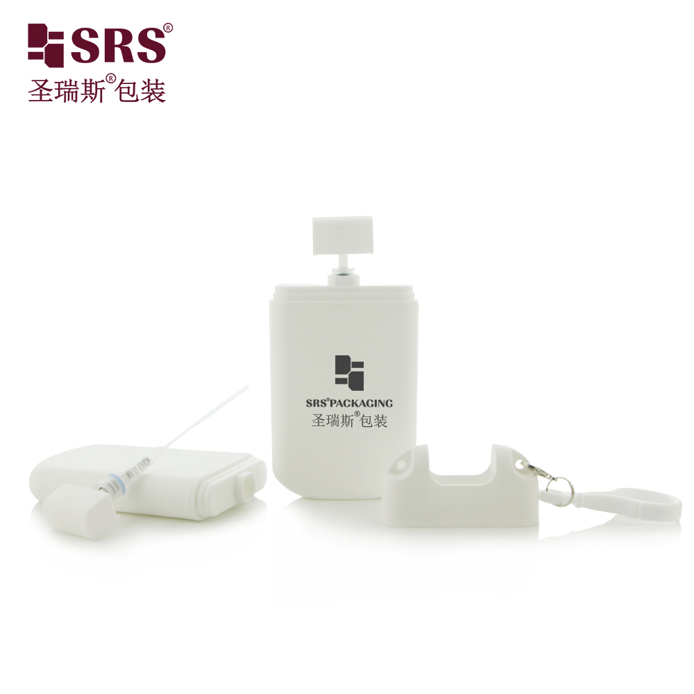 Travel Size Portable Luxury Fragrance 30ml  Fine Mist White Spray Bottle with Hook