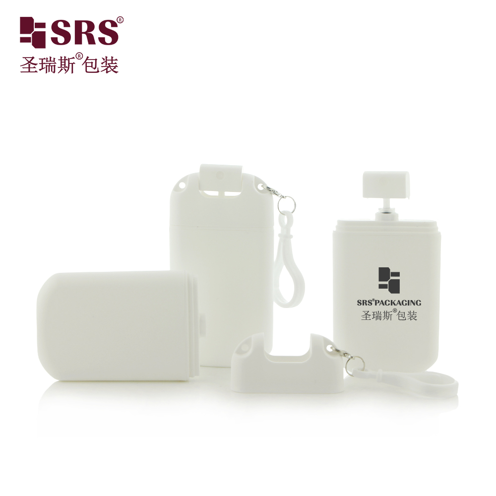 Travel Size Portable Luxury Fragrance 30ml  Fine Mist White Spray Bottle with Hook