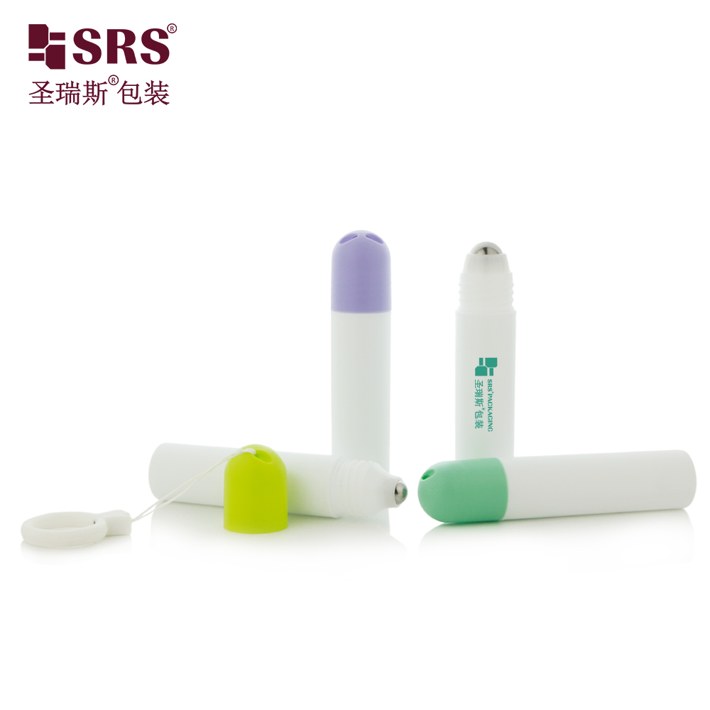 White Empty Colorful 20ml Deodorant Cosmetic Packaging Lotion Roll on Tube with Hanging 